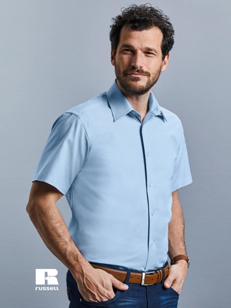 CAMISA OXFORD ENTALLADA Russell Bordado Point