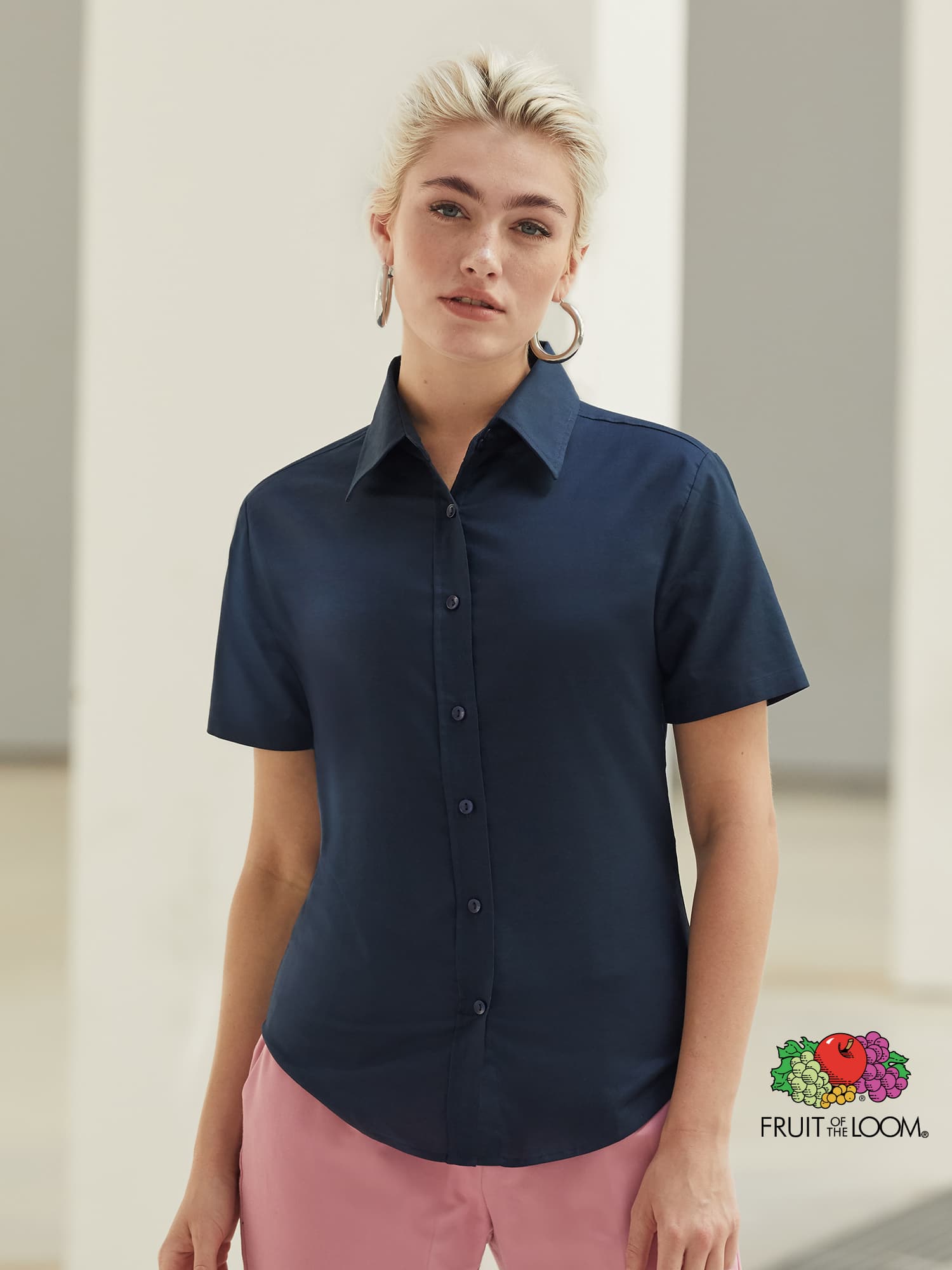 Camisa Oxford Camisas Azul Marino Mujer Camisa Oxford Pima Rayas